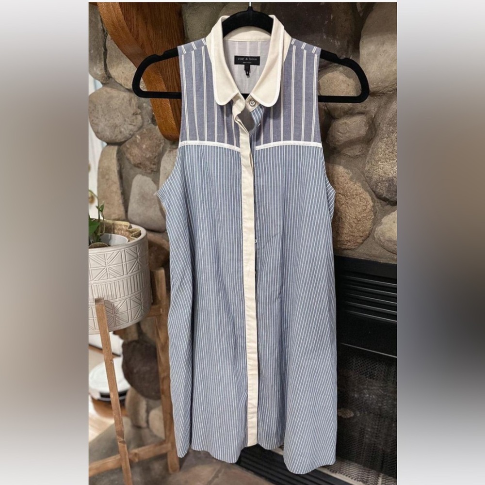 Vintage Rag & Bone linen blend shift dress w/ hidden buttons from Neiman’s . - Picture 1 of 13